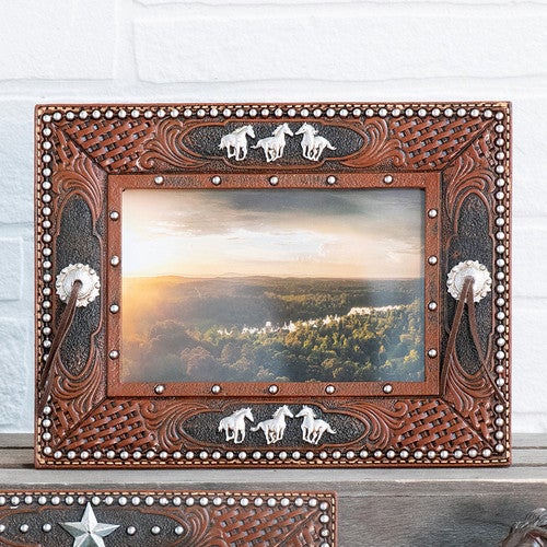 Horses & Conchos Photo Frame