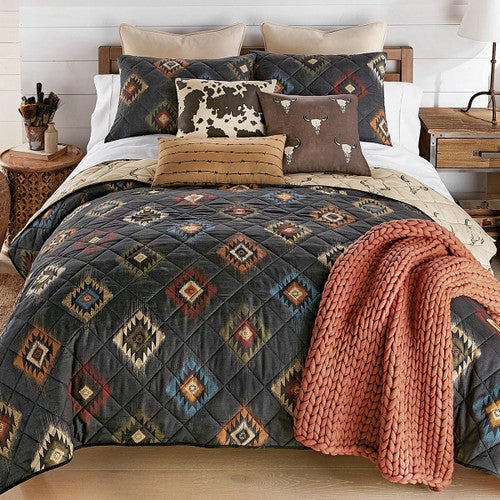 Desert Diamond Quilt Bed Set - King