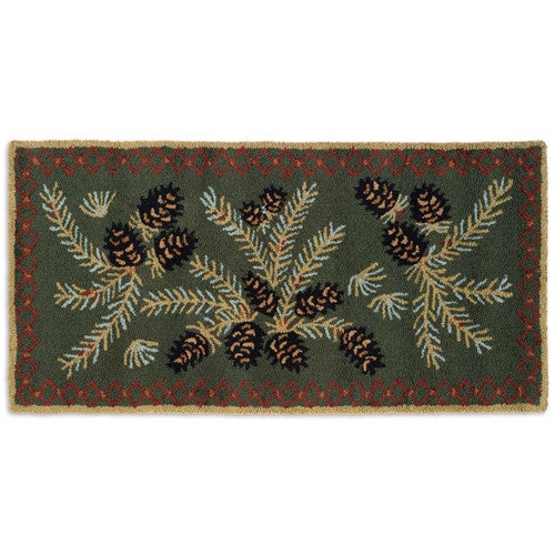 Diamond Pine Hooked Wool Rug Collection