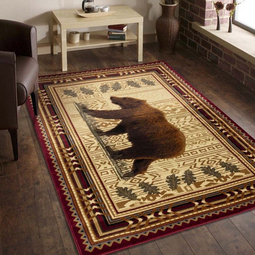 Meadow Bear Prowl Rug - 5 x 7