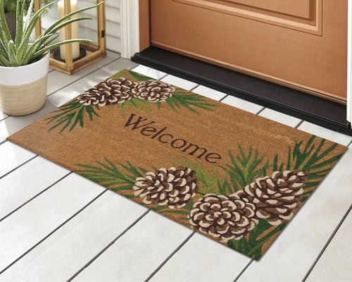 Rustic Pine Welcome Mat - 18 x 30