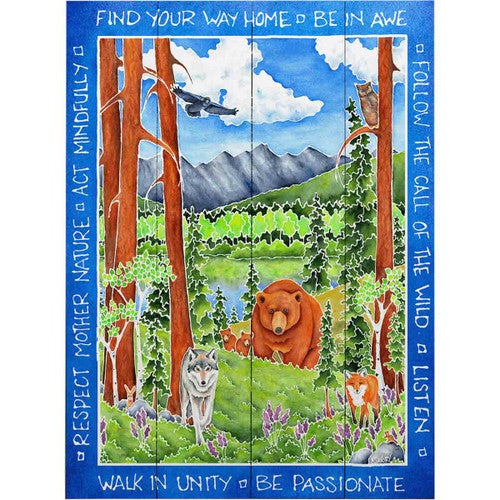 Sweet Mountain Home Metal Box Wall Art