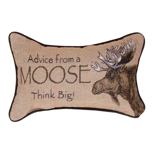 Lessons from a Moose Reversible Tapestry Pillow