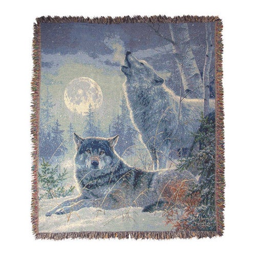Wolf Wilderness Tapestry Throw