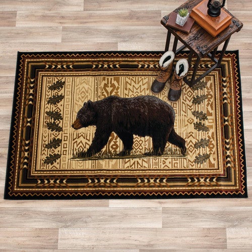 Walking Solo Bear Rug - 5 x 7