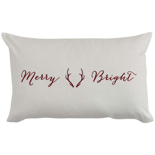 Merry Antler Rectangular Pillow