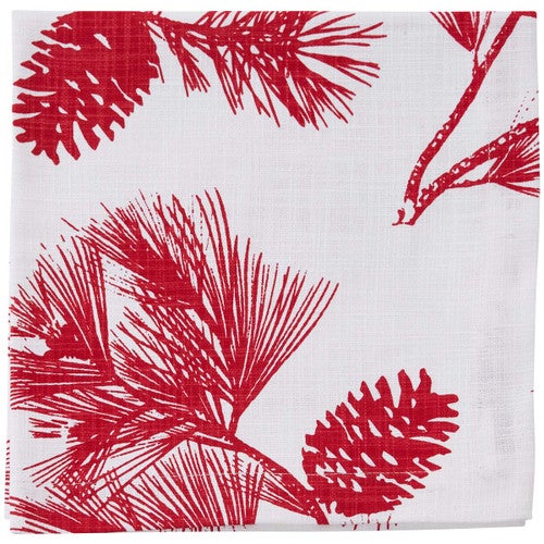 Red Pinecone Napkin - Set of 4