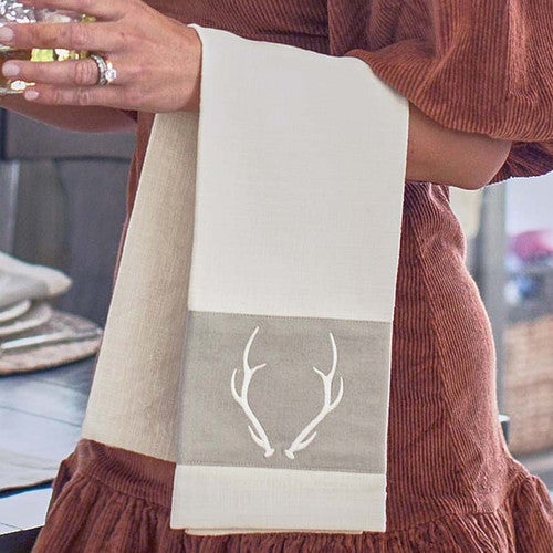 Antler Checkered Dishtowels - Set of 2