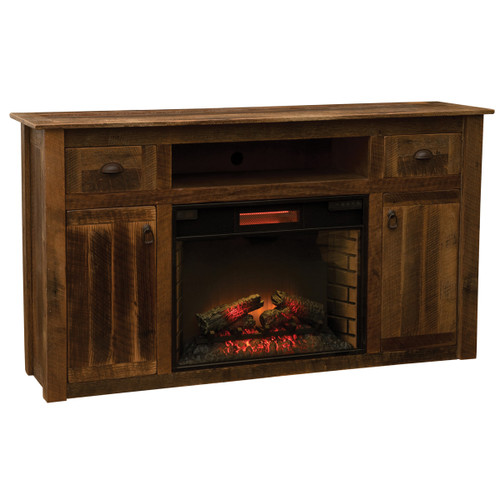 Barnwood Fireplace/Entertainment Center Unit