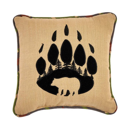 Wilderness Paw Forest Pillow