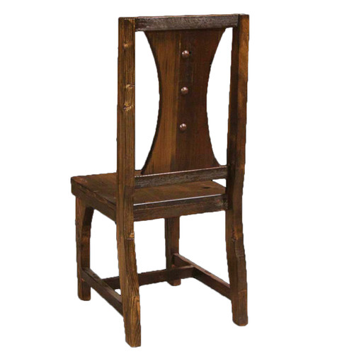 Barnwood Horseshoe Side Chair with Nailheads