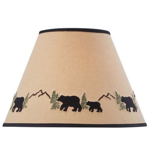 Wilderness Scene Embroidered Lampshade - 12 Inch - OUT OF STOCK UNTIL 06/18/2025