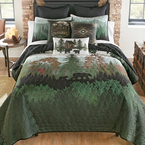 Pine Grove Bears Quilt Bedding Collection