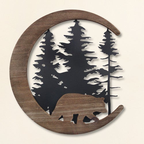 Midnight Bear Forest Wall Art