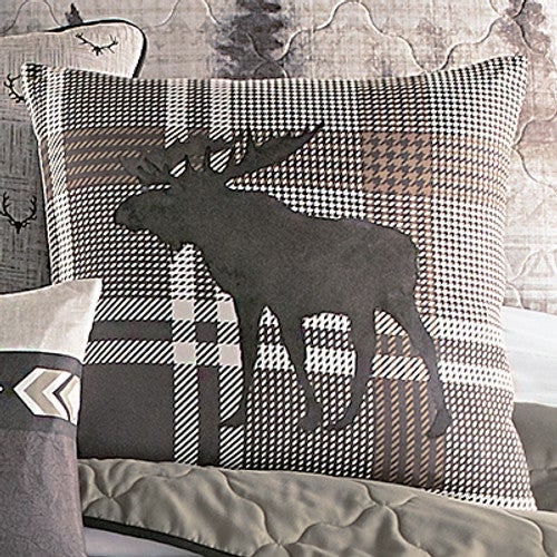 Moose Plaid Pillow