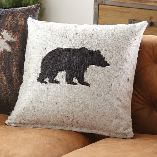 Hair on Hide Bear Pillow