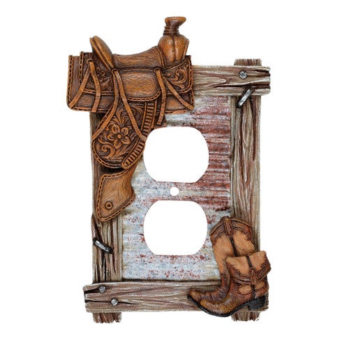 Barnwood Boots & Saddle Outlet Cover - CLEARANCE
