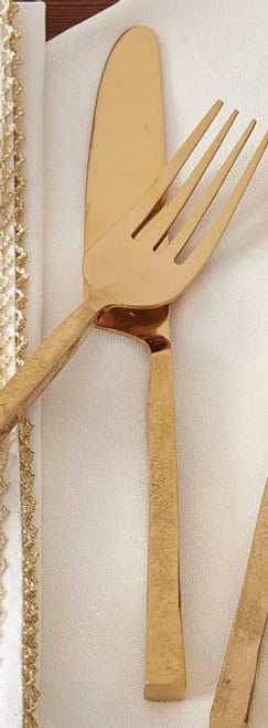 Square Handled Golden Knives - Set of 4