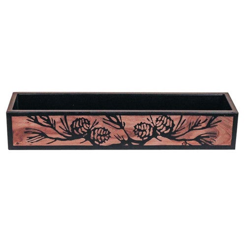 Etched Pinecone Trough Centerpiece
