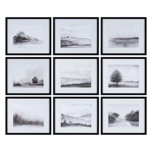 Minimalist Landscapes Wall Art - Set of 9