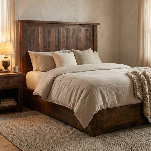 Barnwood Traditional Platform Bed - Cal King