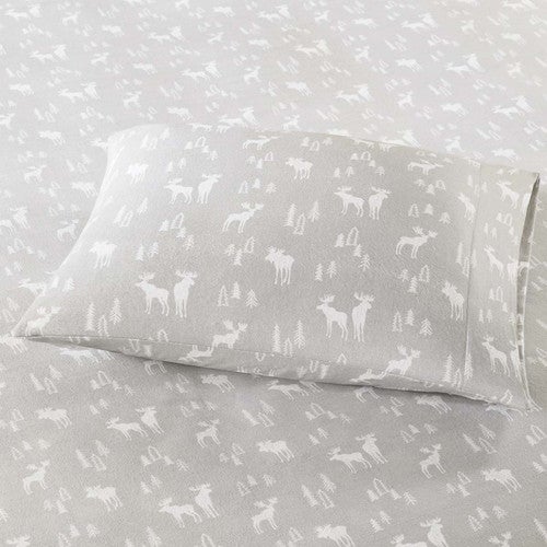 Moose & Trees Flannel Sheet Sets