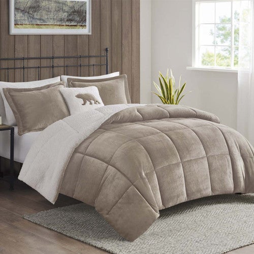 Natures Haven Sherpa Comforter Set - King