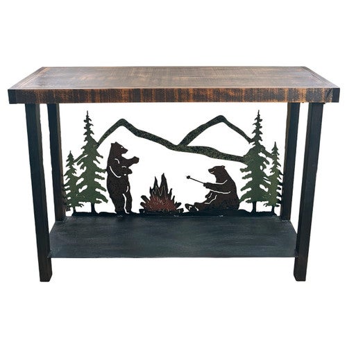 Bears Roasting Marshmallows Sofa Table