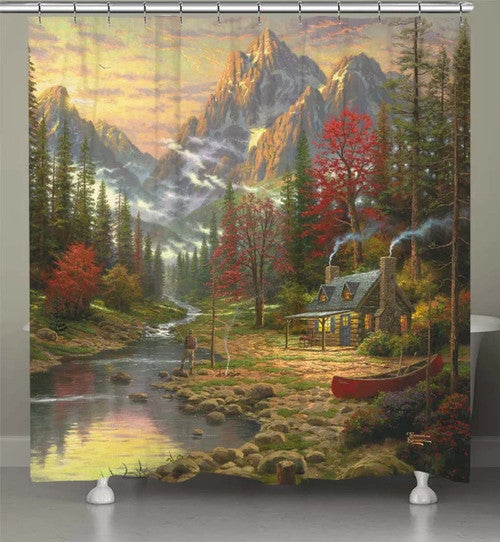 Thomas Kinkade The Good Life Shower Curtain