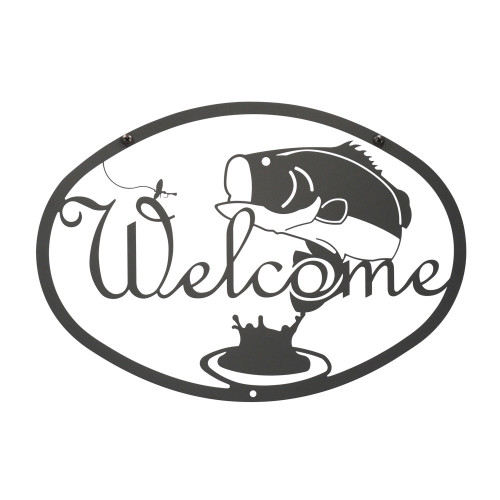 Bass Script Welcome Sign