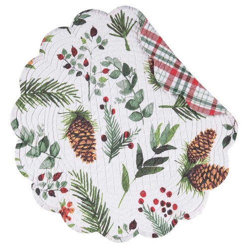 Holly Forest Round Placemat - Set of 6