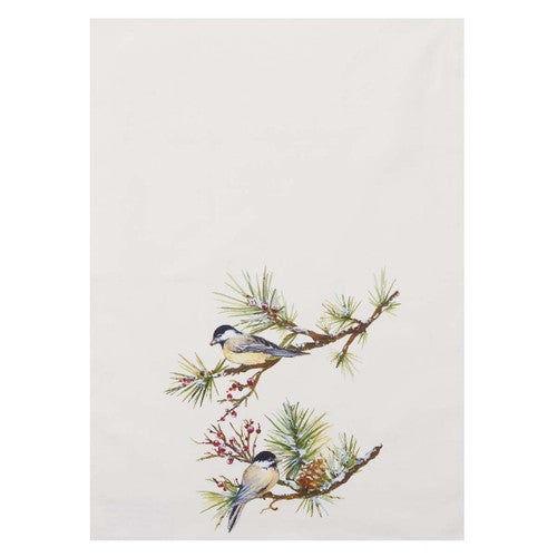 Black Winter Feathers Kitchen Towels - Set of 4