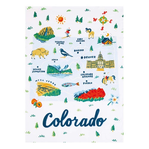 Rocky Mountain State Kitchen Towels - Set of 4