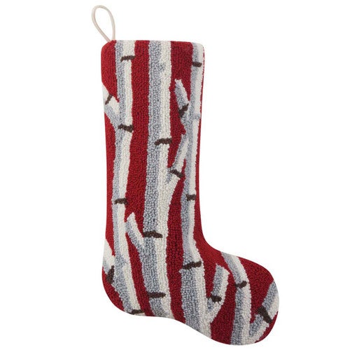 Winter Trees Hooked Stocking