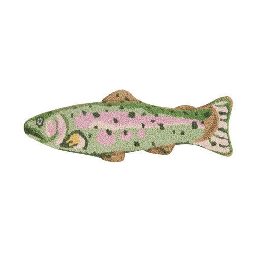 Trout Adventure Hooked Pillow - OUT OF STOCK UNTIL 11/27/2025