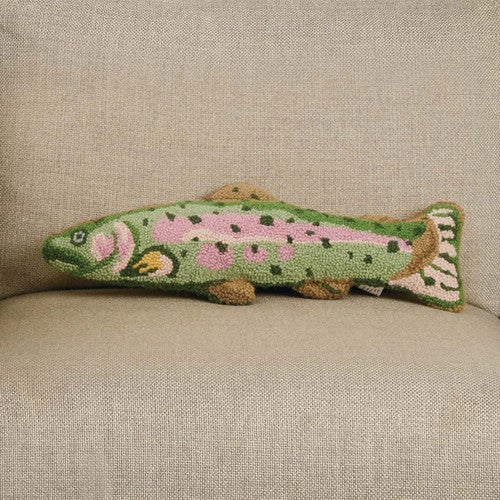 Trout Adventure Hooked Pillow - OUT OF STOCK UNTIL 11/27/2025