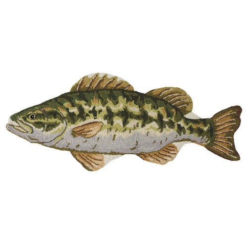 Sea Bass Hooked Accent Rug