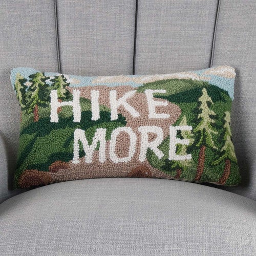 Hiking Adventure Hooked Pillow - OUT OF STOCK UNTIL 06/04/2026