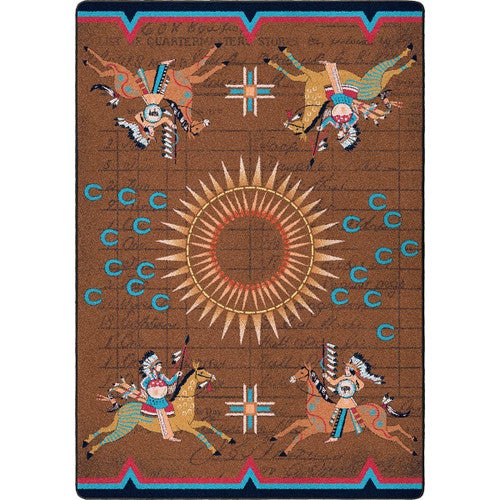 Battle Records Brown Rug - 5 x 8