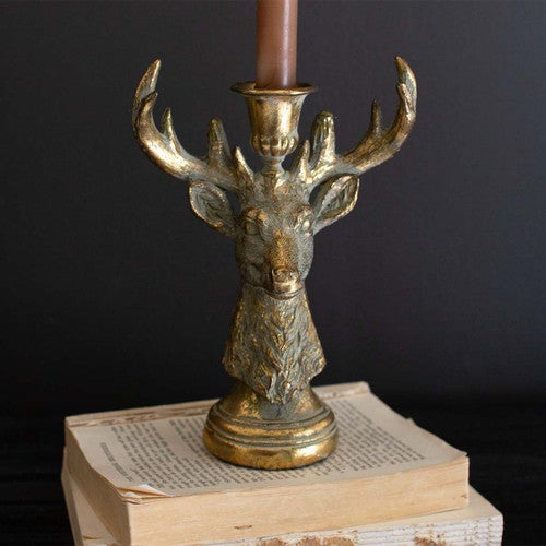 Buck Bust Candle Holder