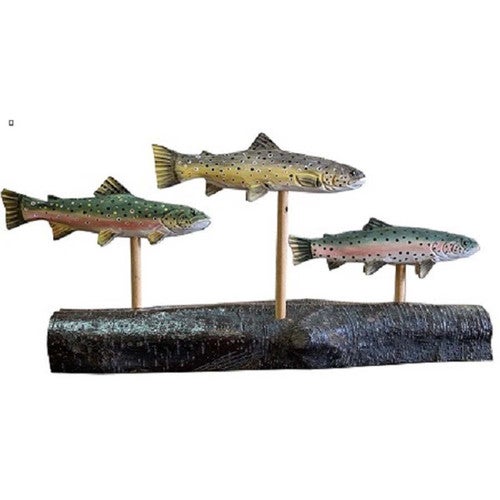 Swimming Fish Trio Sculpture