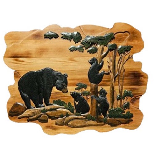 Playful Bear Family Wall Art