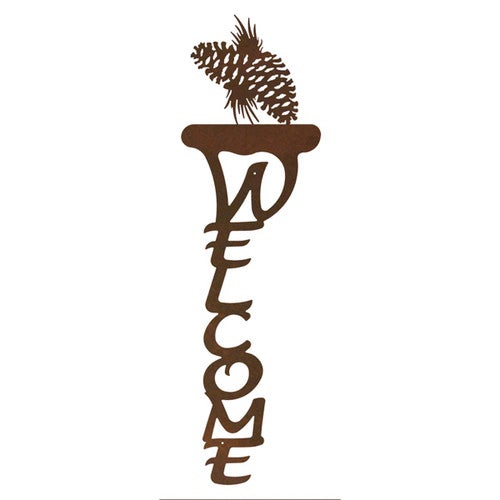Pinecone Welcome Sign