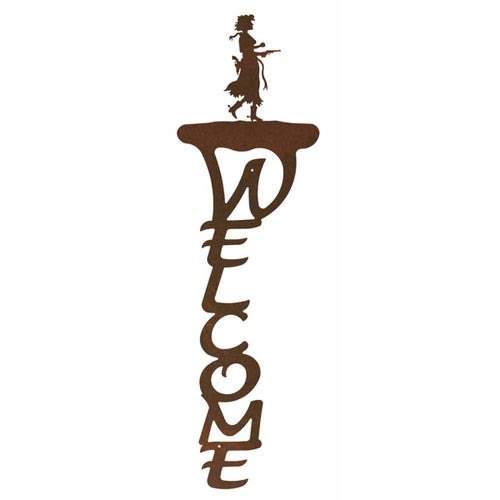 Cowgirl Pistol Welcome Sign