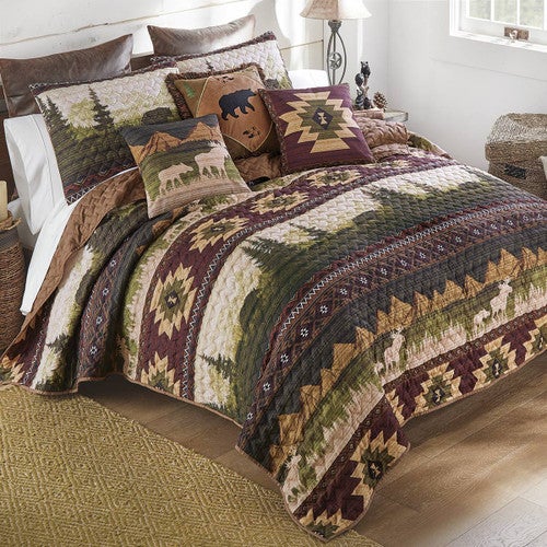 Mountain Meadow Moose & Bear Quilt Bedding