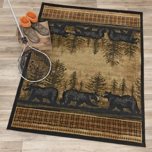 Wilderness Walk Black Bear Rug Collection