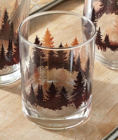 Misty Forest Old Fashioned Glasses - Set of 4