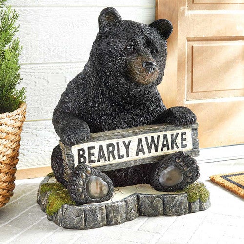 Bearly Awake Bear Sculpture - CLEARANCE