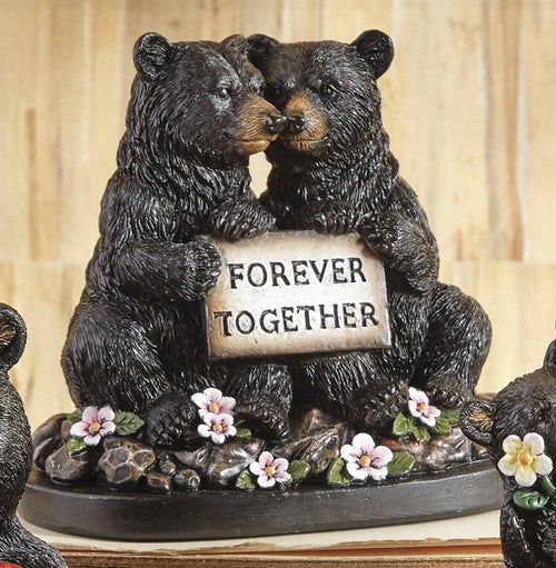 Black Bear Love Forever Figurine