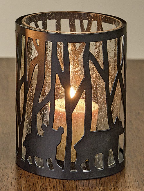 Woodland Bear Votive Candle Holder